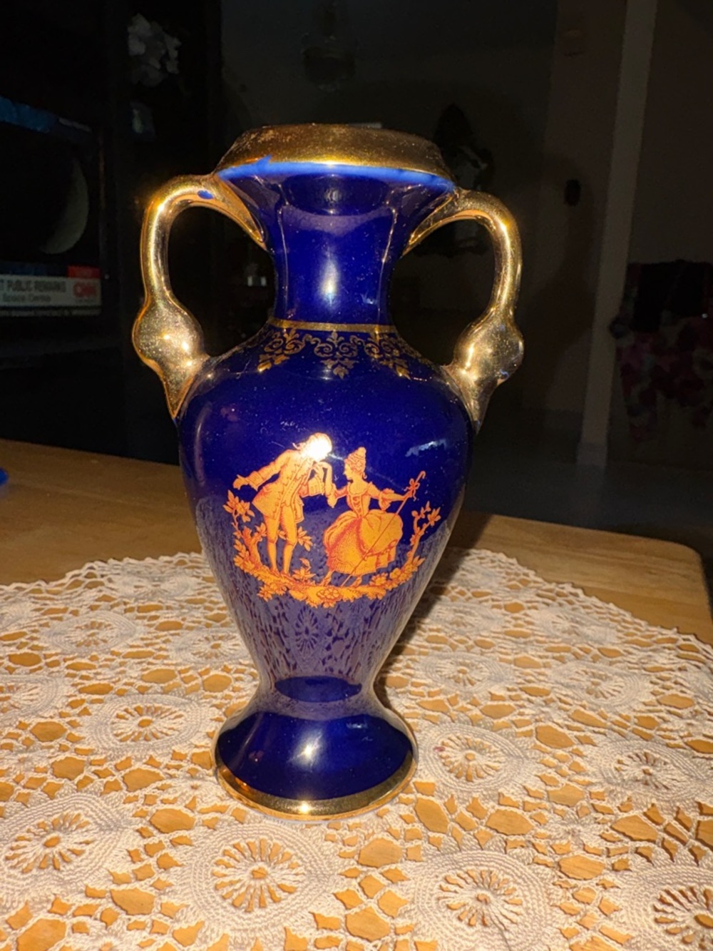 Limoges 6" Vase With Victorian Pattern - Beautiful Bud Vase